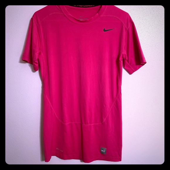 pink nike compression shirt